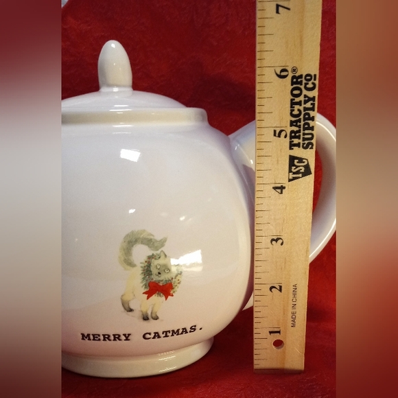 Rae Dunn Artisian Collection Christmas Merry Catmas Teapot - Picture 13 of 15